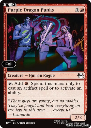 Purple dragon punks - dragon, foil